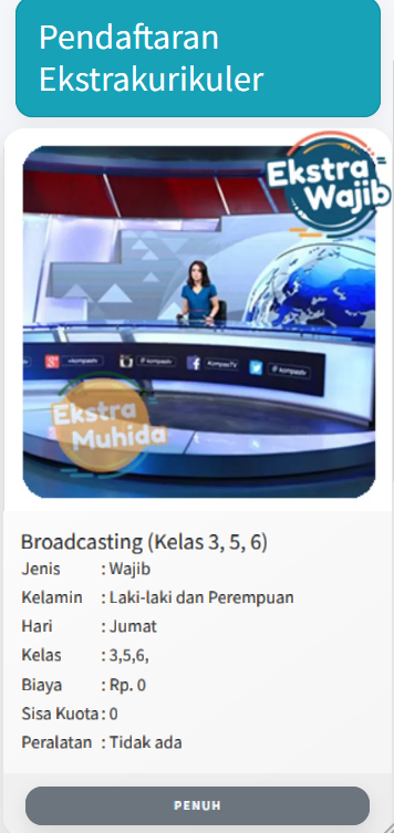 Sistem Ekstrakurikuler