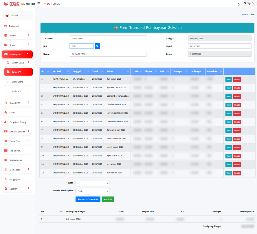 Sistem SPP & Keuangan