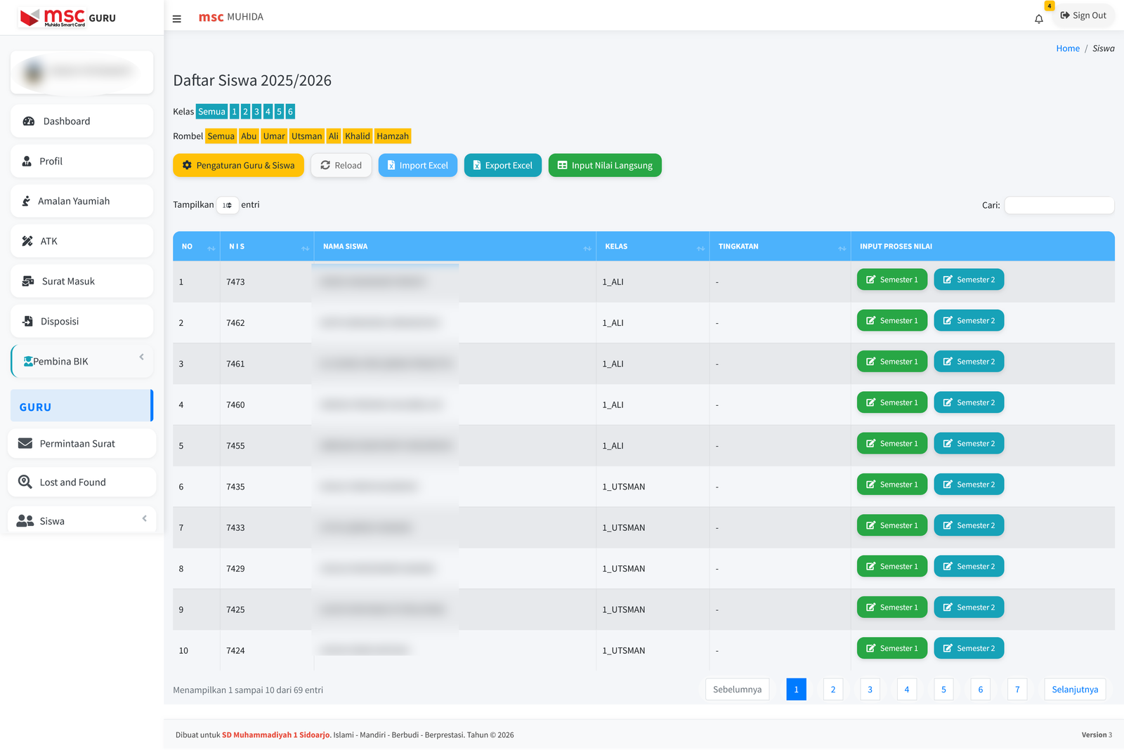 Sistem Tahfidz & BTQ